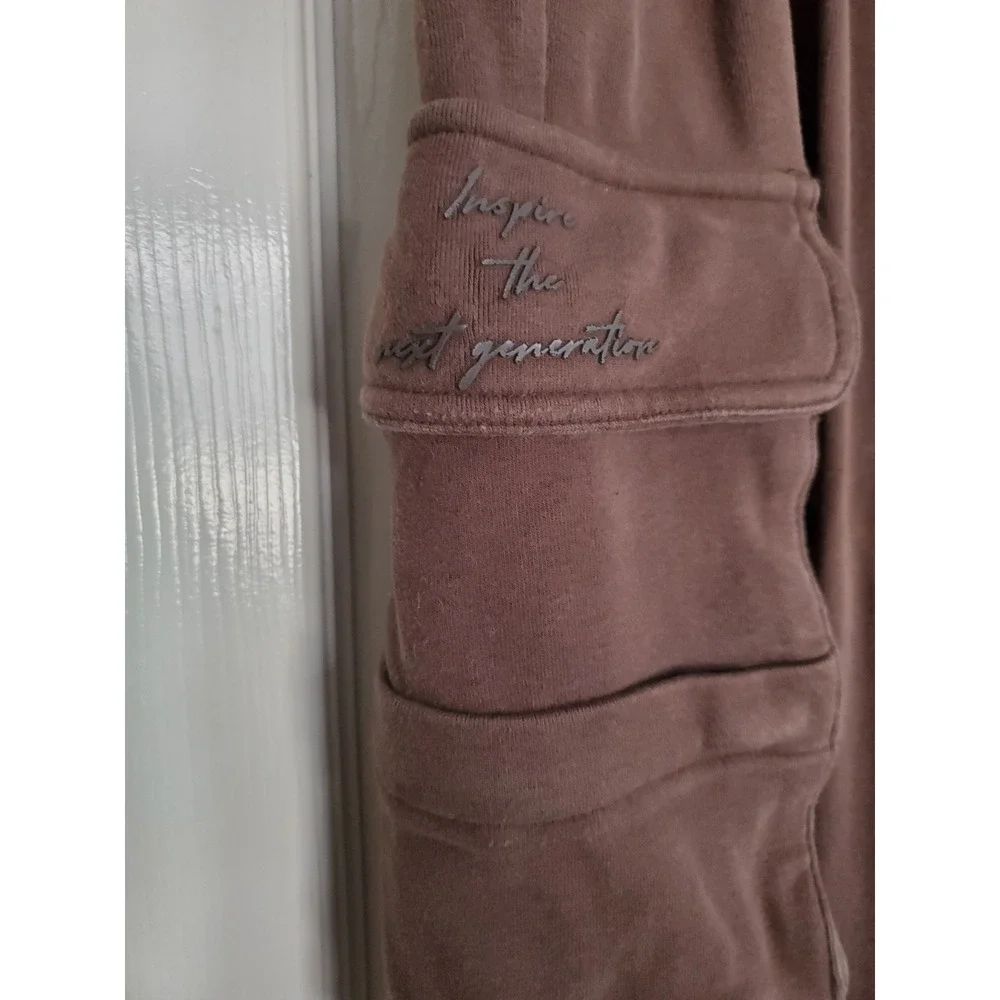 YoungLA Cargo Sweatpants Chocolate Brown Jogger Gym Streetwear Utility Pockets M